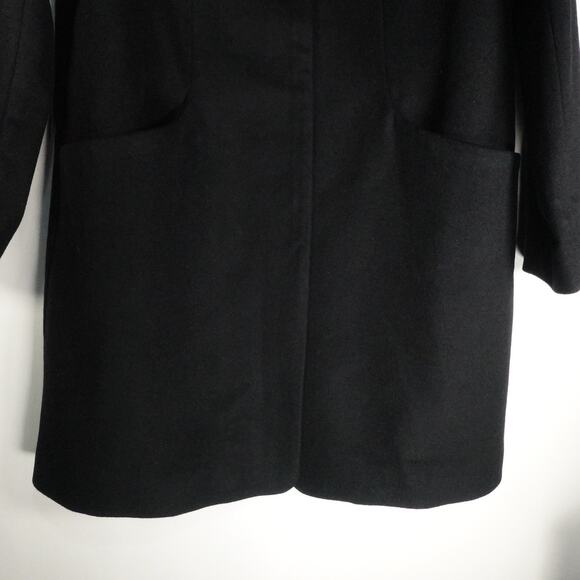 New Quince Women's Mod Italian Wool Cocoon Coat Preppy Black $170 Large 4653 - Picture 6 of 11